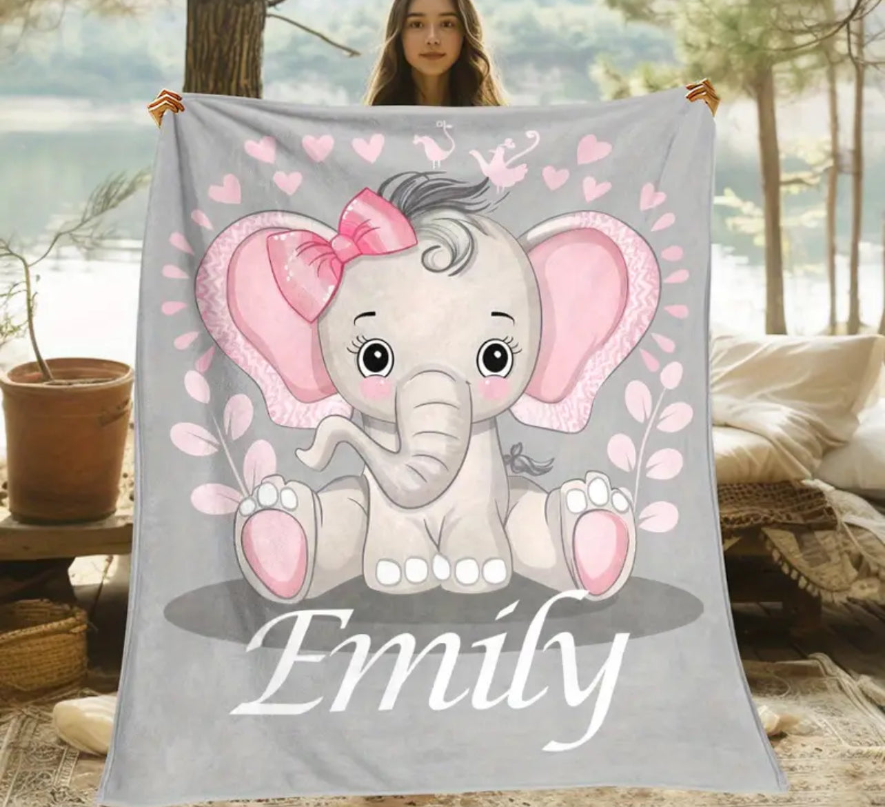 Elephant name blanket