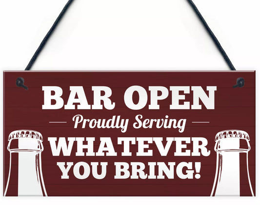 Bar Open Hanging Sign