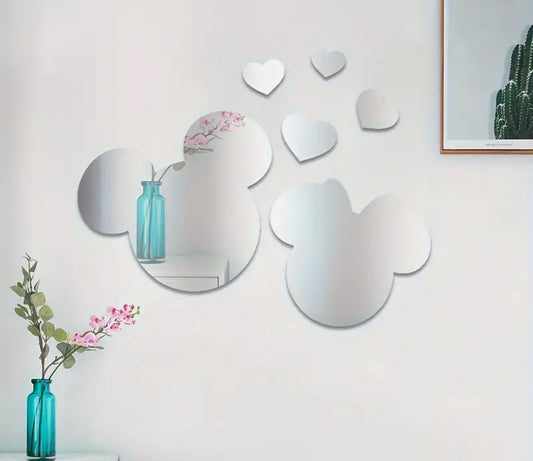 Mickey head mirrored wall decor