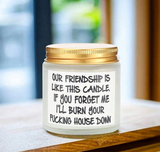 Funny friendship candle