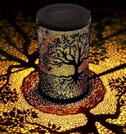 Tree of life projector solar lamp
