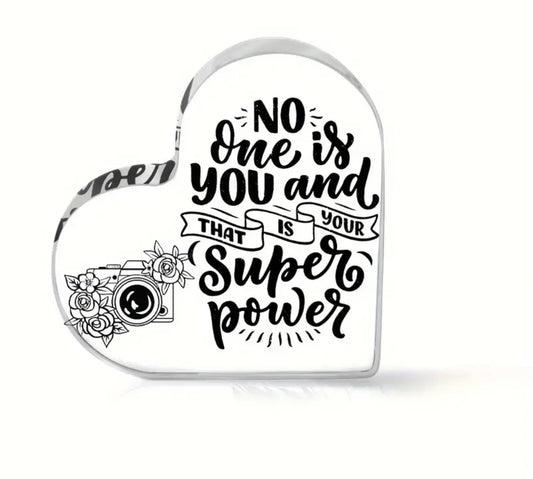No one is you heart plaque