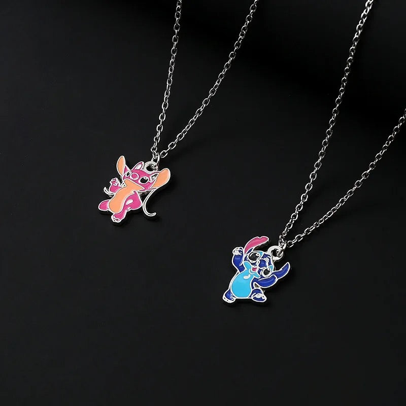 Stitch/Angel Necklace