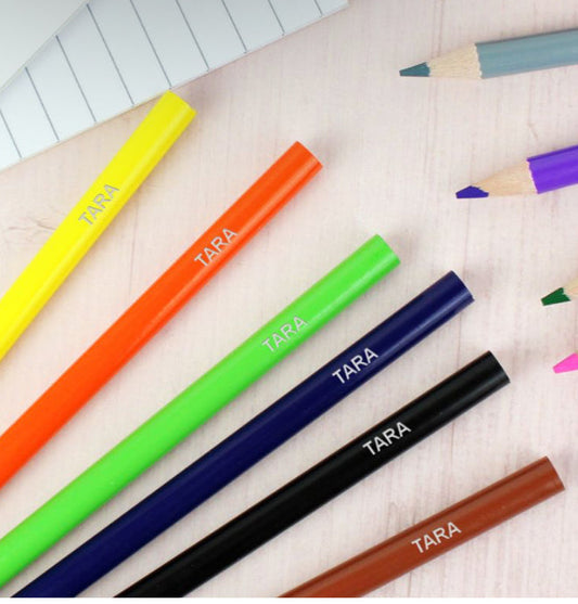 Personalised Pack of 12 Colouring Pencils