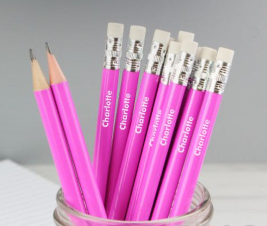 Personalised Name Only Pink Pencils